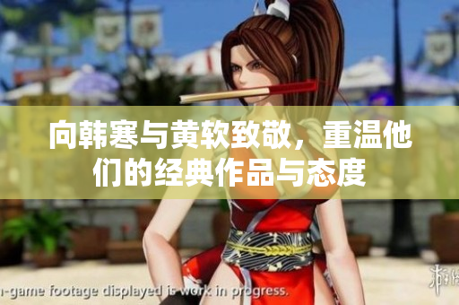 向韩寒与黄软致敬，重温他们的经典作品与态度