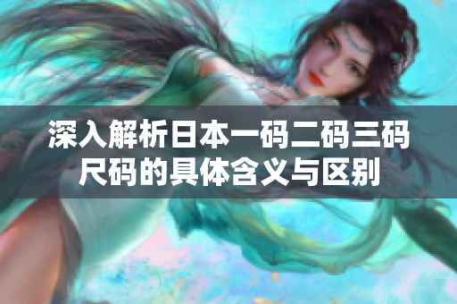 深入解析日本一码二码三码尺码的具体含义与区别