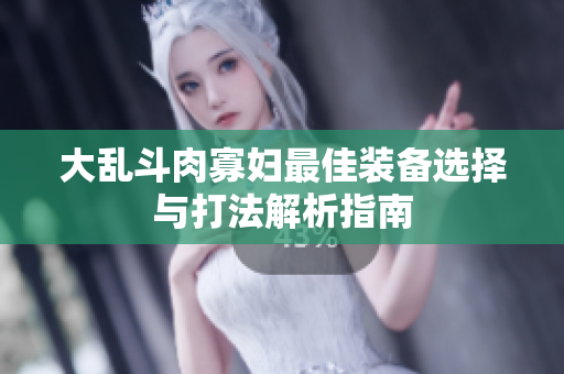 大乱斗肉寡妇最佳装备选择与打法解析指南