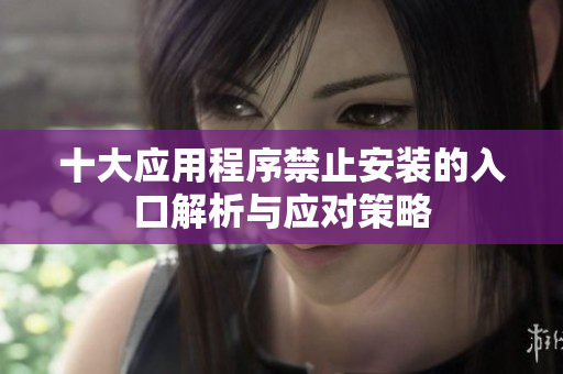 十大应用程序禁止安装的入口解析与应对策略