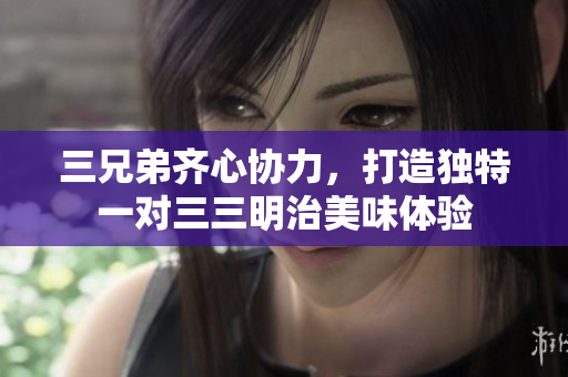 三兄弟齐心协力，打造独特一对三三明治美味体验