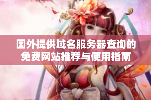 国外提供域名服务器查询的免费网站推荐与使用指南