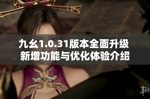 九幺1.0.31版本全面升级 新增功能与优化体验介绍