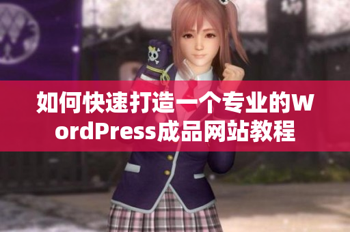如何快速打造一个专业的WordPress成品网站教程