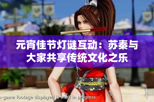 元宵佳节灯谜互动：苏秦与大家共享传统文化之乐