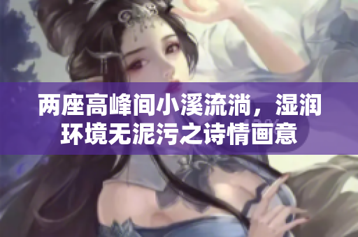 两座高峰间小溪流淌，湿润环境无泥污之诗情画意