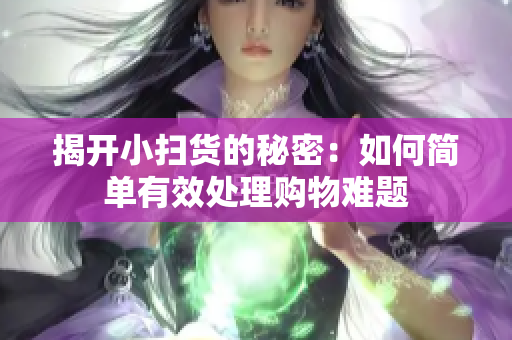 揭开小扫货的秘密：如何简单有效处理购物难题