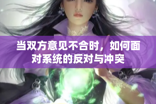 当双方意见不合时，如何面对系统的反对与冲突