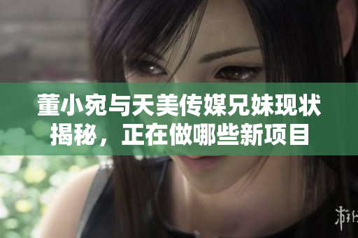 董小宛与天美传媒兄妹现状揭秘，正在做哪些新项目