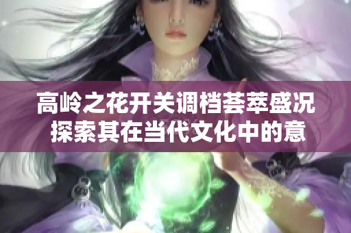 高岭之花开关调档荟萃盛况 探索其在当代文化中的意义