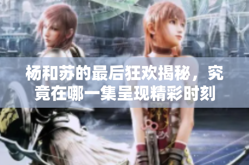 杨和苏的最后狂欢揭秘，究竟在哪一集呈现精彩时刻