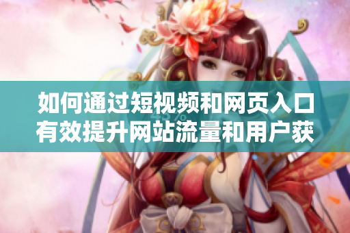 如何通过短视频和网页入口有效提升网站流量和用户获取