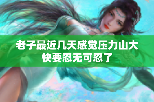 老子最近几天感觉压力山大快要忍无可忍了