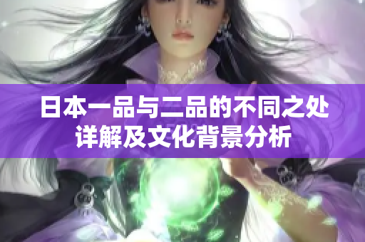 日本一品与二品的不同之处详解及文化背景分析