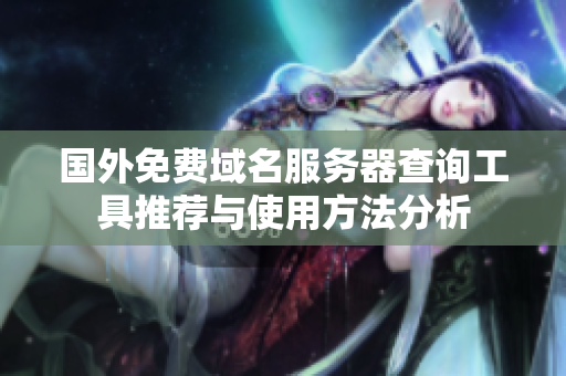 国外免费域名服务器查询工具推荐与使用方法分析
