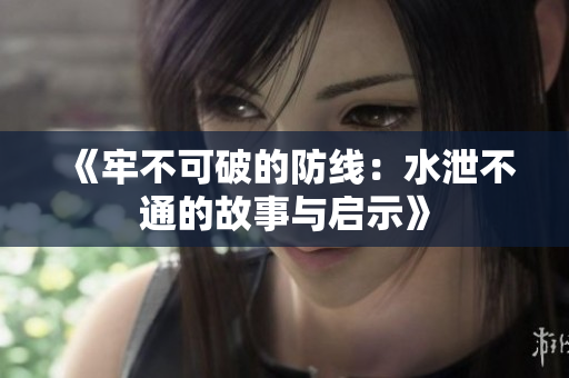 《牢不可破的防线：水泄不通的故事与启示》