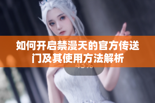 如何开启禁漫天的官方传送门及其使用方法解析