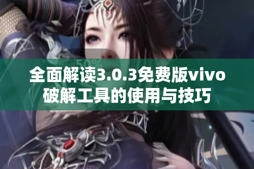 全面解读3.0.3免费版vivo破解工具的使用与技巧