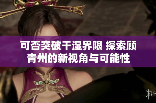 可否突破干湿界限 探索顾青州的新视角与可能性
