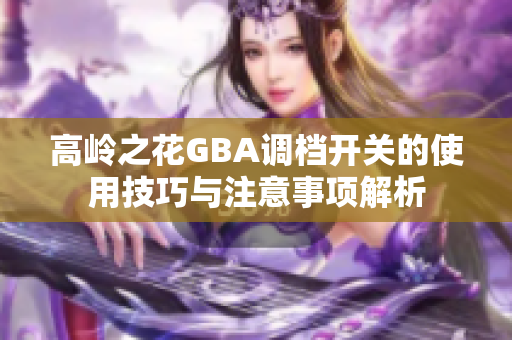 高岭之花GBA调档开关的使用技巧与注意事项解析