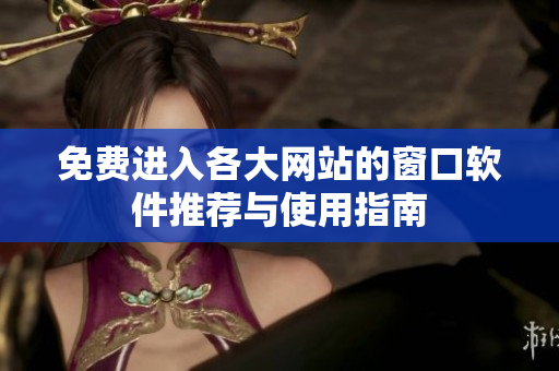 免费进入各大网站的窗口软件推荐与使用指南