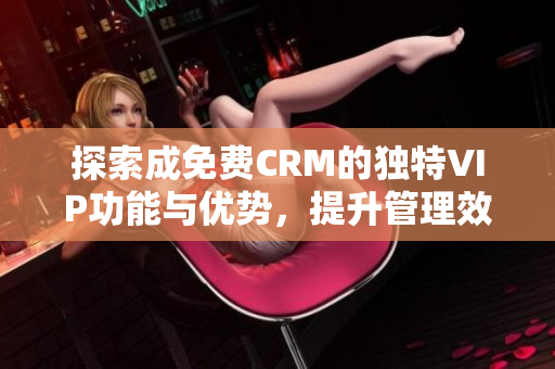 探索成免费CRM的独特VIP功能与优势，提升管理效率