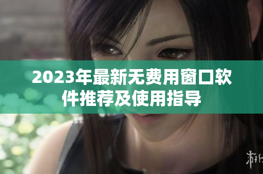 2023年最新无费用窗口软件推荐及使用指导