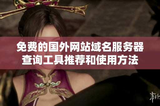 免费的国外网站域名服务器查询工具推荐和使用方法