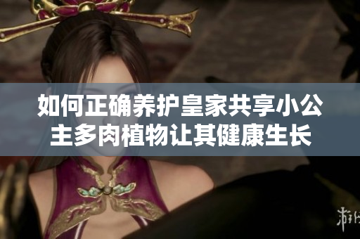 如何正确养护皇家共享小公主多肉植物让其健康生长