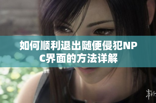 如何顺利退出随便侵犯NPC界面的方法详解