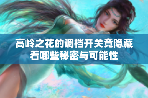 高岭之花的调档开关竟隐藏着哪些秘密与可能性